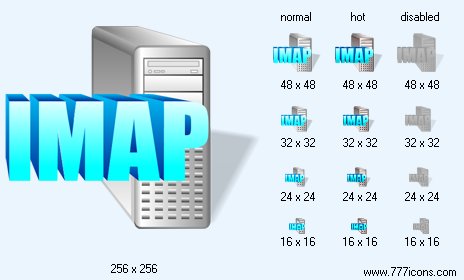 IMAP Server with Shadow Icon Images