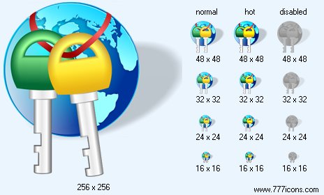 Internet Access with Shadow Icon Images