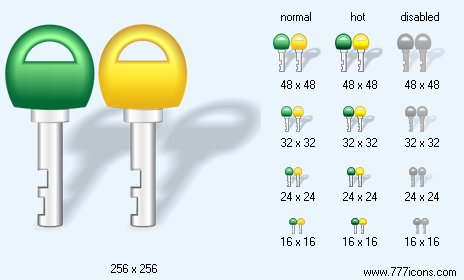 Keys with Shadow Icon Images