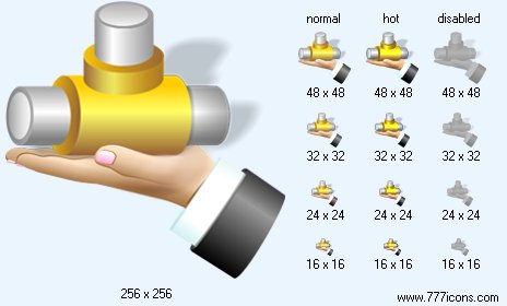 Network Support with Shadow Icon Images