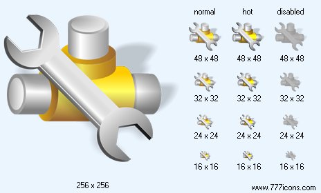 Network Tool with Shadow Icon Images