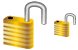 Open lock icons