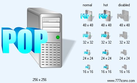 POP Server with Shadow Icon Images