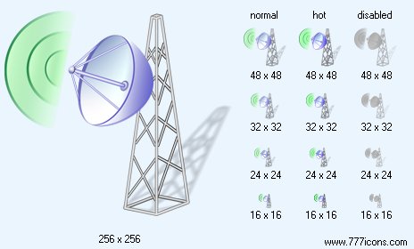 Radio Transmitter with Shadow Icon Images