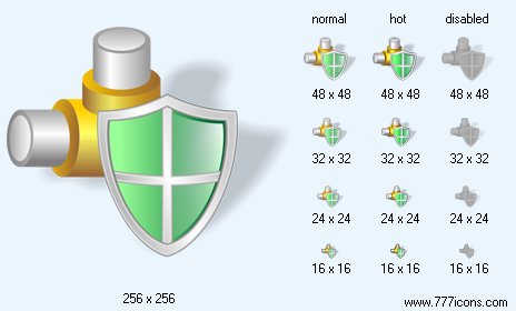 Secured Network with Shadow Icon Images