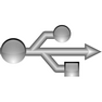 Silver USB Connection icon