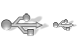 Silver USB connection SH icons
