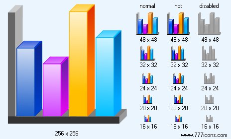 Bar Chart V1 Icon Images