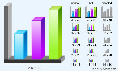 Bar Chart V2 Icon Images