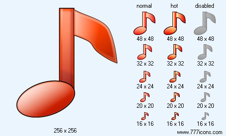 Music Note V4 Icon Images