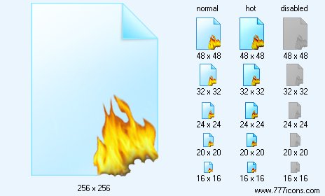 Burn File Icon Images