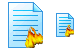 Burn text icons