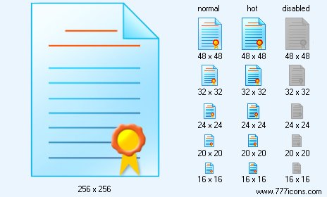 Certificate Document Icon Images