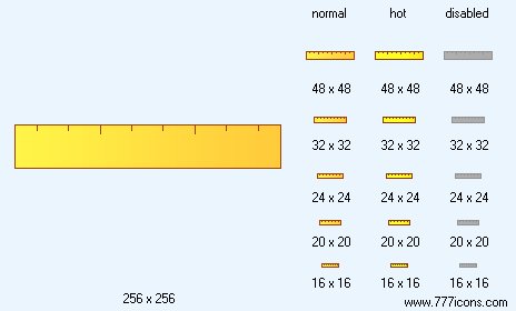 Horizontal Ruler Icon Images