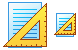 Set square page ruler icons