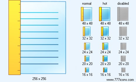 Vertical Page Ruler Icon Images