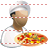 Pizza man icon