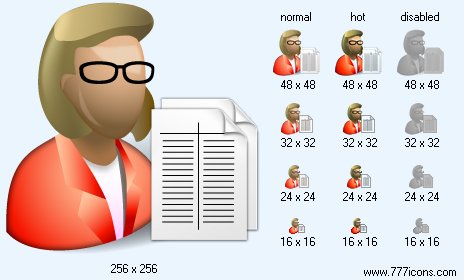 Accountant with Shadow Icon Images