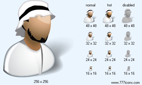Arab with Shadow Icon Images