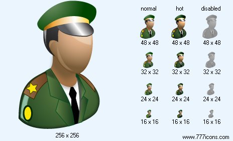 Army Officer Icon Images