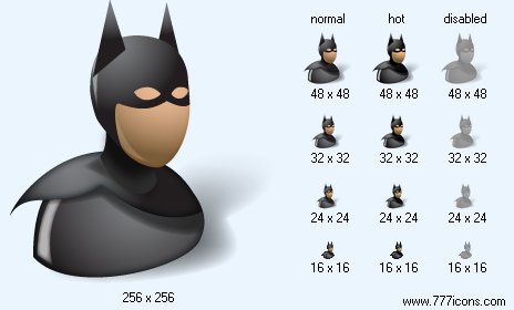 Batman with Shadow Icon Images