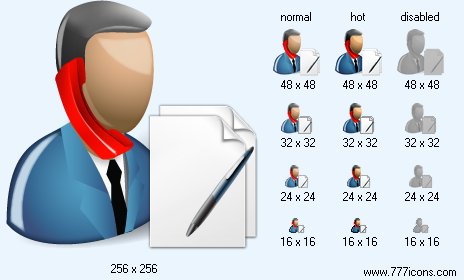 Businessman with Shadow Icon Images
