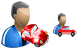 Car salesman icons
