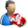 Car Salesman with Shadow icon