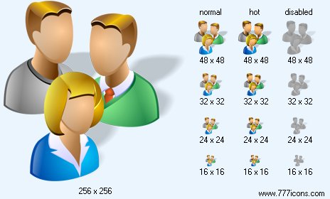 Client Group with Shadow Icon Images
