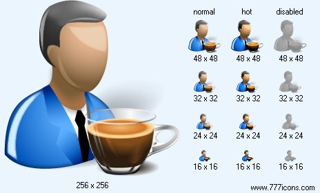 Coffee Break with Shadow Icon Images