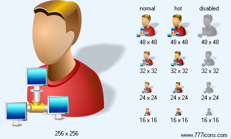 Computer Administrator with Shadow Icon Images