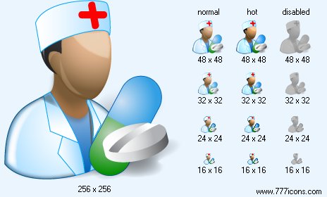 Druggist with Shadow Icon Images