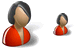 Female profile SH icons
