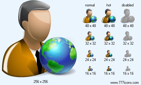 Global Manager with Shadow Icon Images