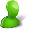 Green User with Shadow icon