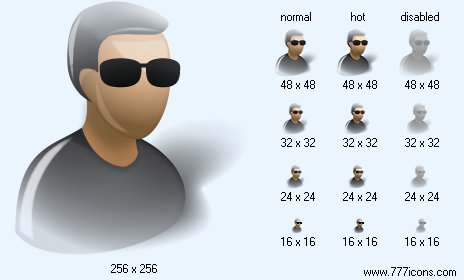 Hacker with Shadow Icon Images