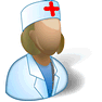 Hospital Nurse with Shadow icon