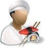 Japanese Cook with Shadow icon