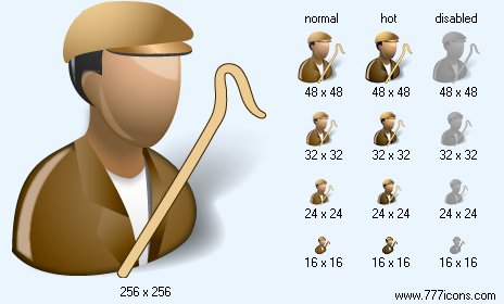 Jockey with Shadow Icon Images