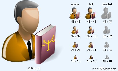 Lawyer with Shadow Icon Images
