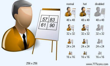 Lecturer with Shadow Icon Images