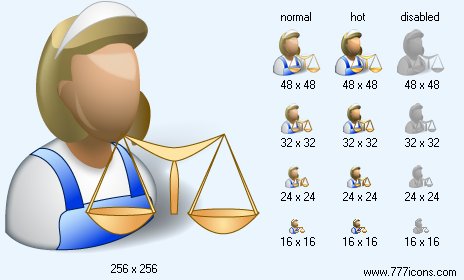 Market Woman with Shadow Icon Images