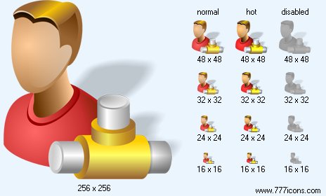 Network Administrator with Shadow Icon Images