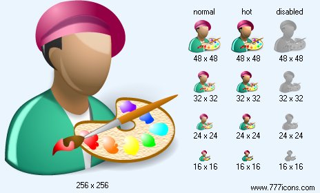 Painter with Shadow Icon Images