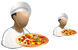 Pizza man icons