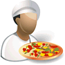 Pizza Man with Shadow icon
