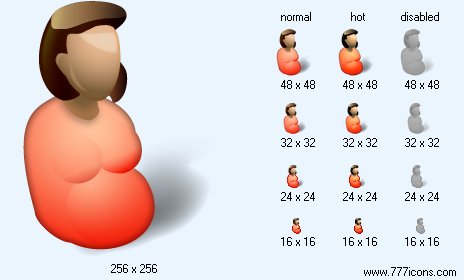 Pregnancy with Shadow Icon Images