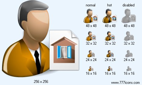Realtor with Shadow Icon Images