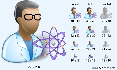Scientist with Shadow Icon Images