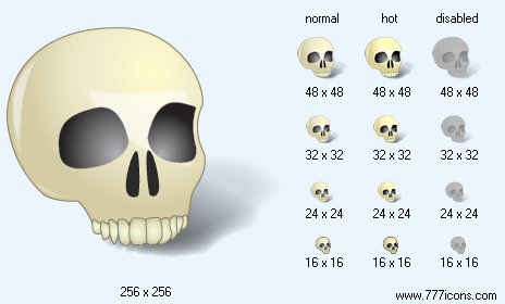 Skull with Shadow Icon Images